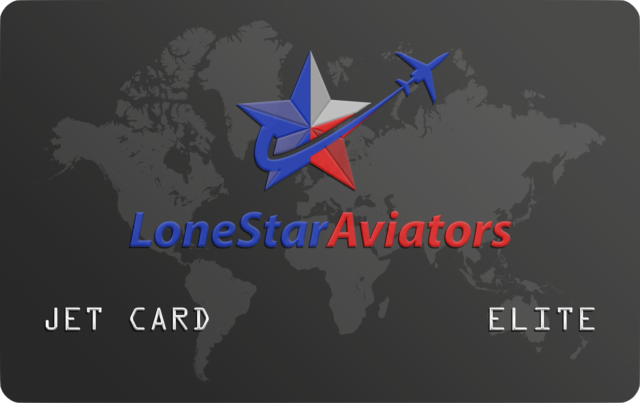 Private Jet Charter card with Lone Star Aviators in Houston, Texas. 